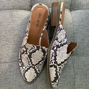 Snake print shoes